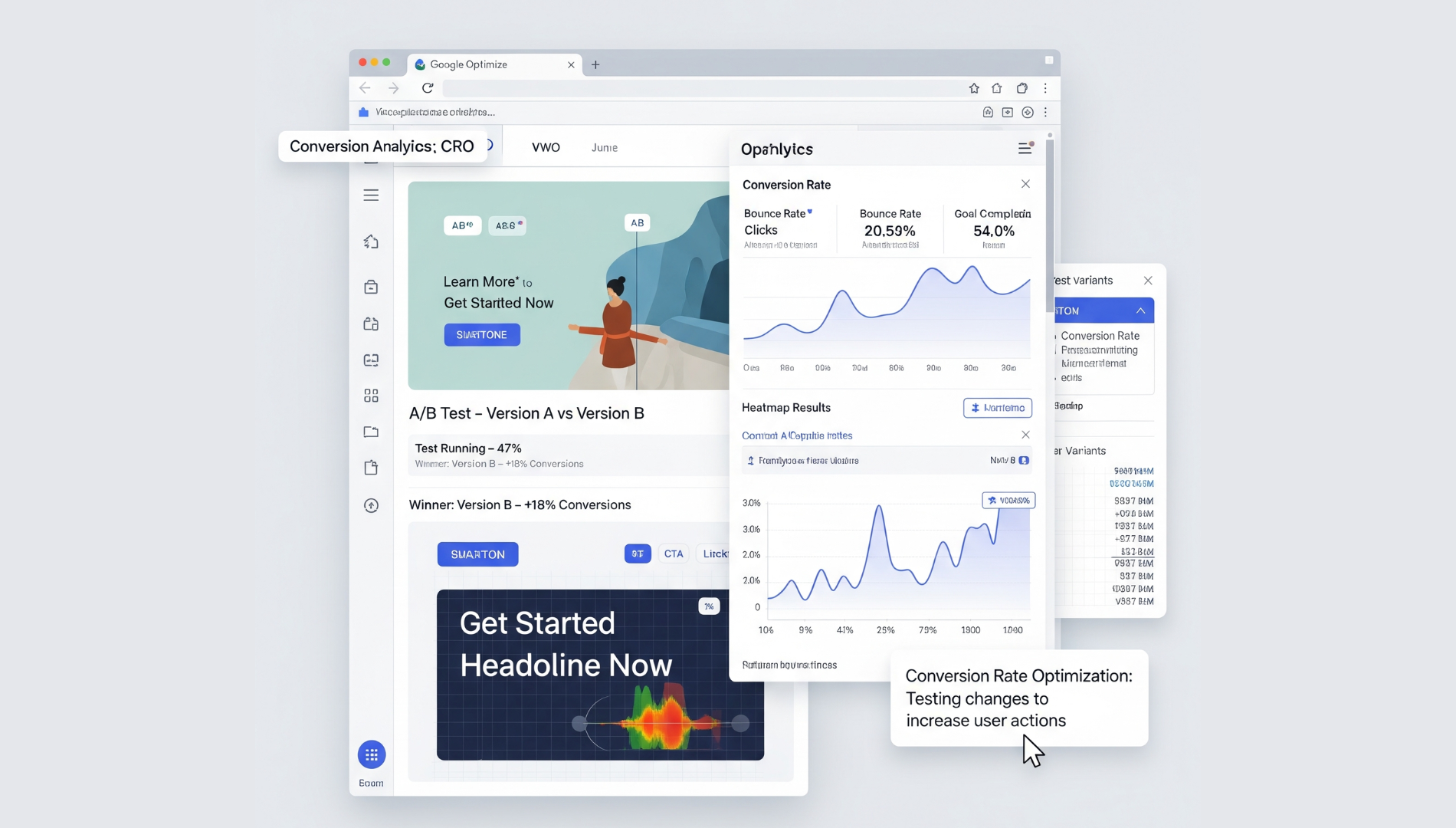 Analytics dashboard showing user flow, conversion funnel, and drop-off points on a website.