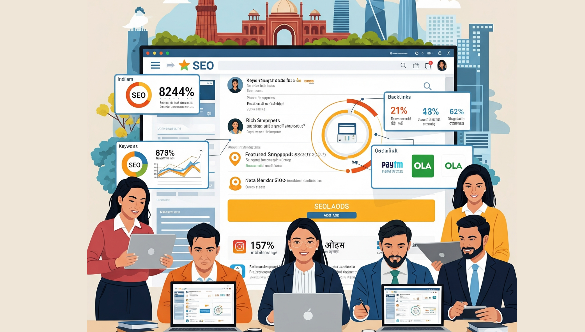 Graph showing website traffic growth after SEO implementation